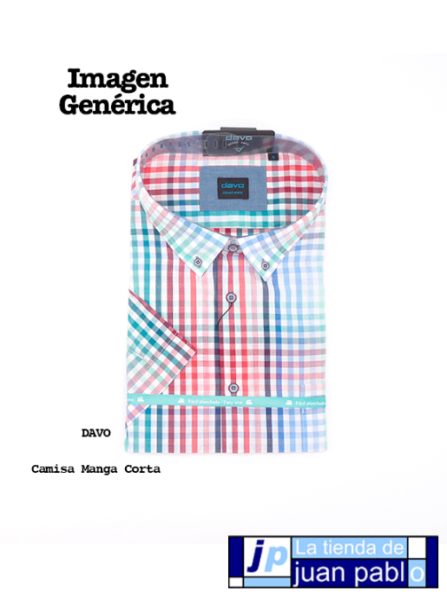 DAVO Tallas Especiales Camisa Manga Corta Tela