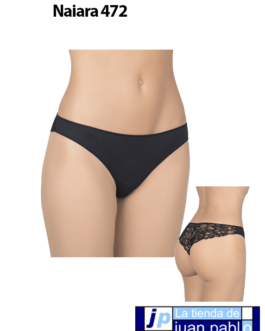 NAIARA 472 Brasileña con Encaje Talla Única Pack 2 Unidades